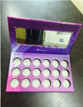 Innovative biodegradable eyeshadow paper box packaging with mirror