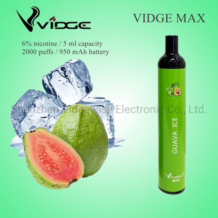 Pearly Design Outlook Ecigarette Vidge Max 2000 Puffs Disposable Vape