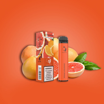 Gunnpod 2000 sopras de frutas sabores descartáveis ​​vape