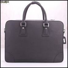 Latest design men custom leather zipper briefcase