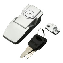 DKS Lock Light Box Chassis Cabinet Door Hasp Lock - Black/White ZINC Alloy