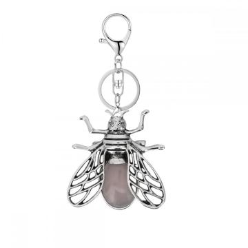 Unique fly molding jewel keychain