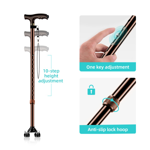 LED retractable walking cane outdoor crutch mobility Aids