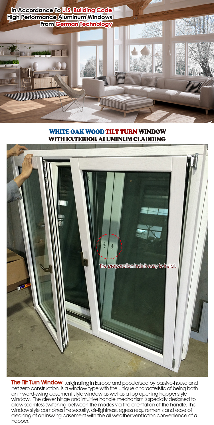 Doorwin Sample cost refund policy wood clad aluminium aluminum tilt and turn windows