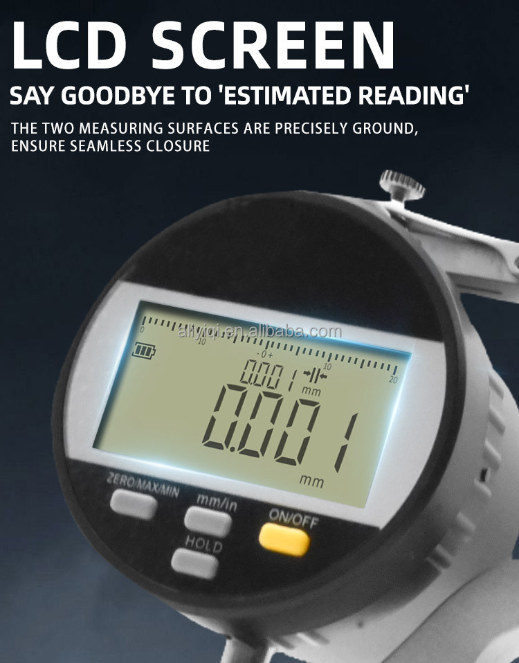 Metal Continuous Micrometer Thickness Gauge with Digital Display Grating Continuous Micrometer