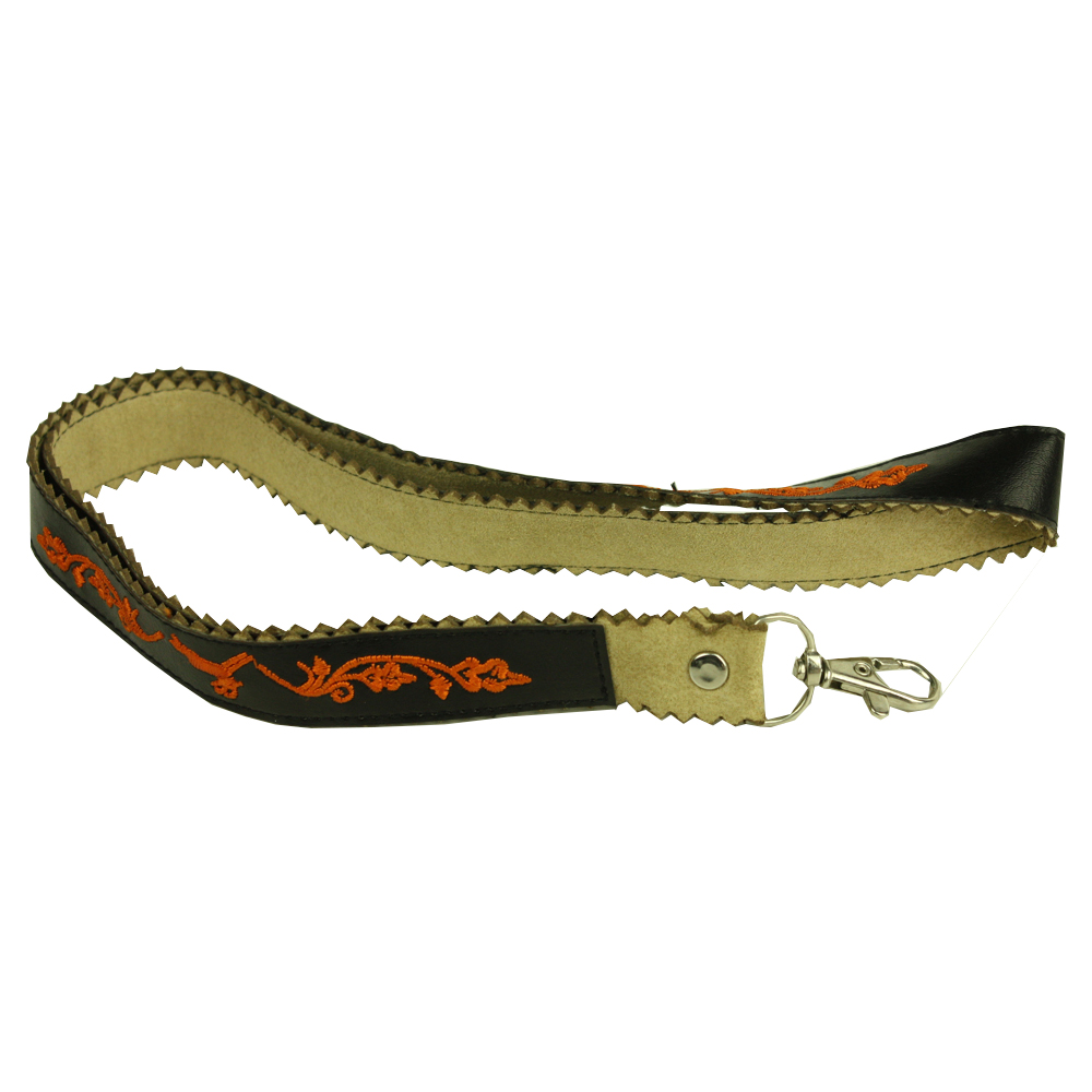 PU leder ID-kaart Lanyard Custom Embroidery Logo