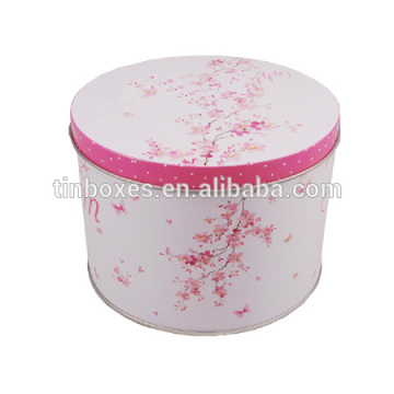 hot sale flower round gift flower tin box