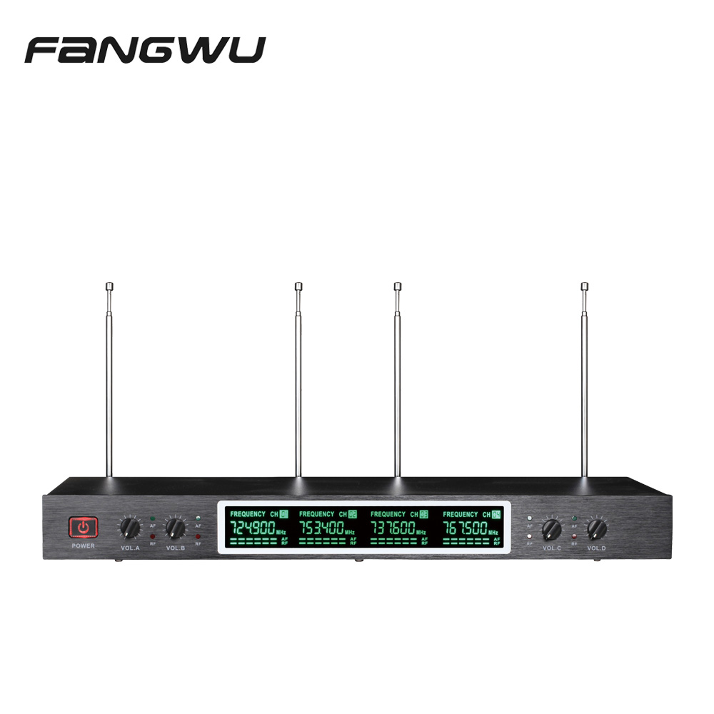 Chinese Good Quality 4 Channels Handheld Mic Wireless Microphones