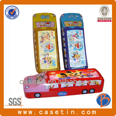 pencil tin case/ bus pencil case/ colorful pencil case