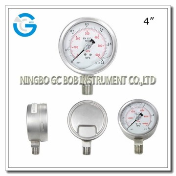 High quality all stainless steel manometer pressure gauge