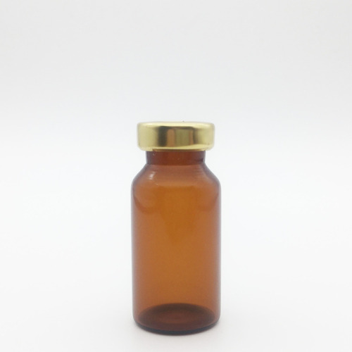 8ml Amber Sterile Serum Vials Gold Cap