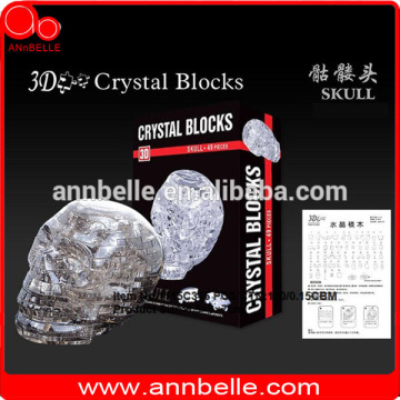 3d crystal puzzle crystal puzzle skull block