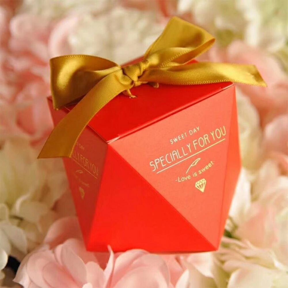 Benutzerdefinierte gedruckte Hochzeits Geschenkbox für Süßigkeiten