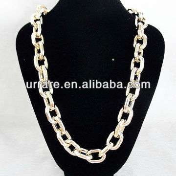 18*25mm Gold Plating Oval Link Plastic Curb Thick Chains