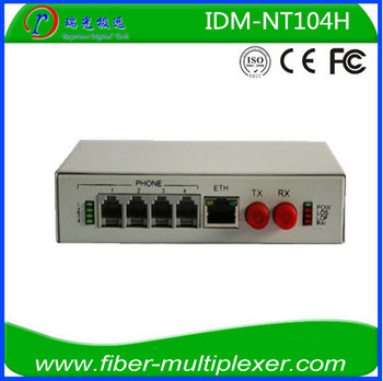 4FXO/FXS Hotline Phone over fiber data multiplexer