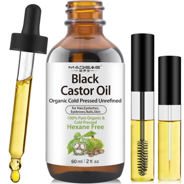 100% reine kaltgepresste natürliche organische jamaikanische schwarze Rizinusöl für Körperhaarhaut, Massageöl, Haarnahrungsöl, Anti-Aging