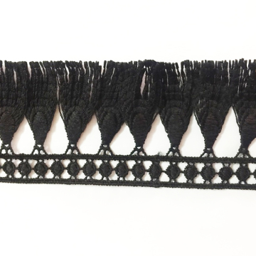 Black lace trim with Tassel 5cm wide