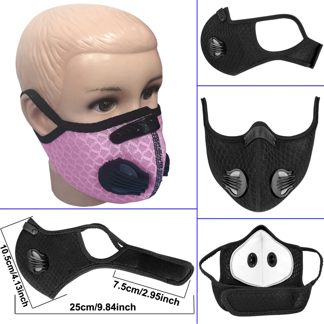 Kids Facemask Pm2.5 Anti Pollution Dust Sport Breathing Valve Facemask