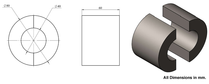 Smooth Cutting Nanocrystalline Transformer C Cores