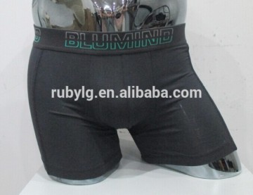 2017 hot selling bamboo/spandex men trunk boxer brief underwear manufacture