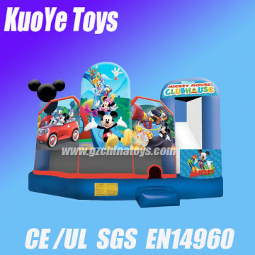 Mickey theme moonwalk inflatable children air bounce kids bounce house combos