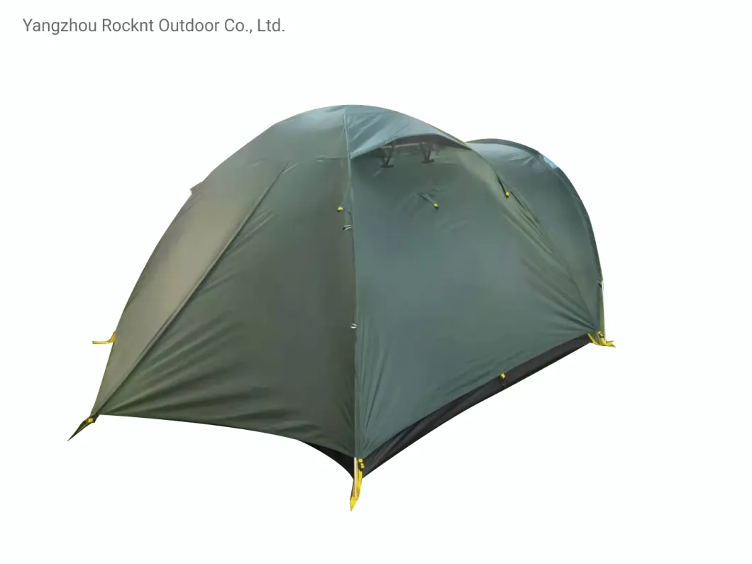 Outdoor 4persons Double Layer Waterproof Camping Hiking Tent for Family