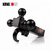 Triple Ball Trailer Hitch Mount - 12000lbs Capacity, Reversible with Hook