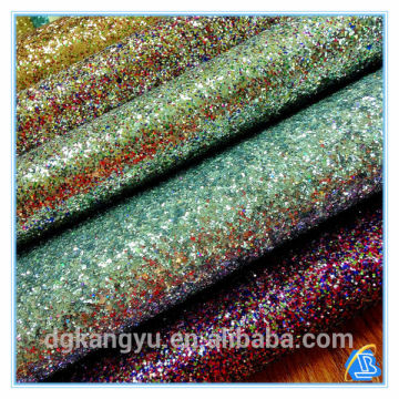 glitter leather fabric for decoration