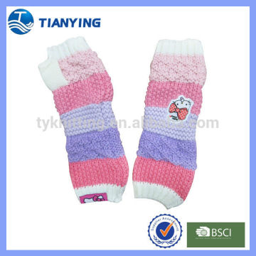 girl's acrylic knitted gloves without fingers