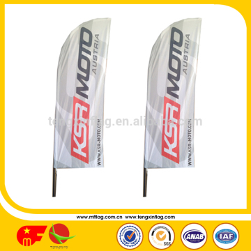 customized logo feather quill telescopic flag pole