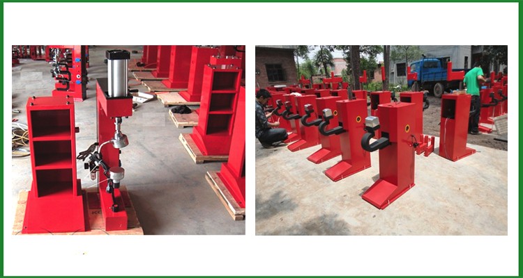 Vertical pneumatic and handle rubber vulcanizing press machine