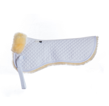 White Quilting with Nature Sheepskin Half Saddle Pad