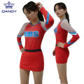 Uniforme da cheerleader rossa personalizzata