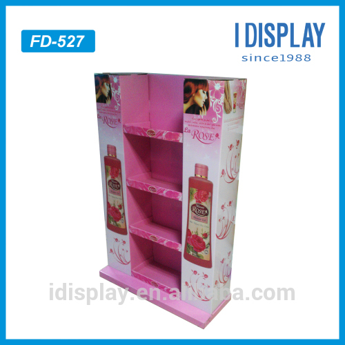 Supermarket Promotion Corrugated Cardboard Display Case for bath cream