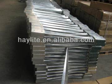 Galvanized steel fence ground spike