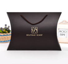 Custom black pillow shape gift box for scarf