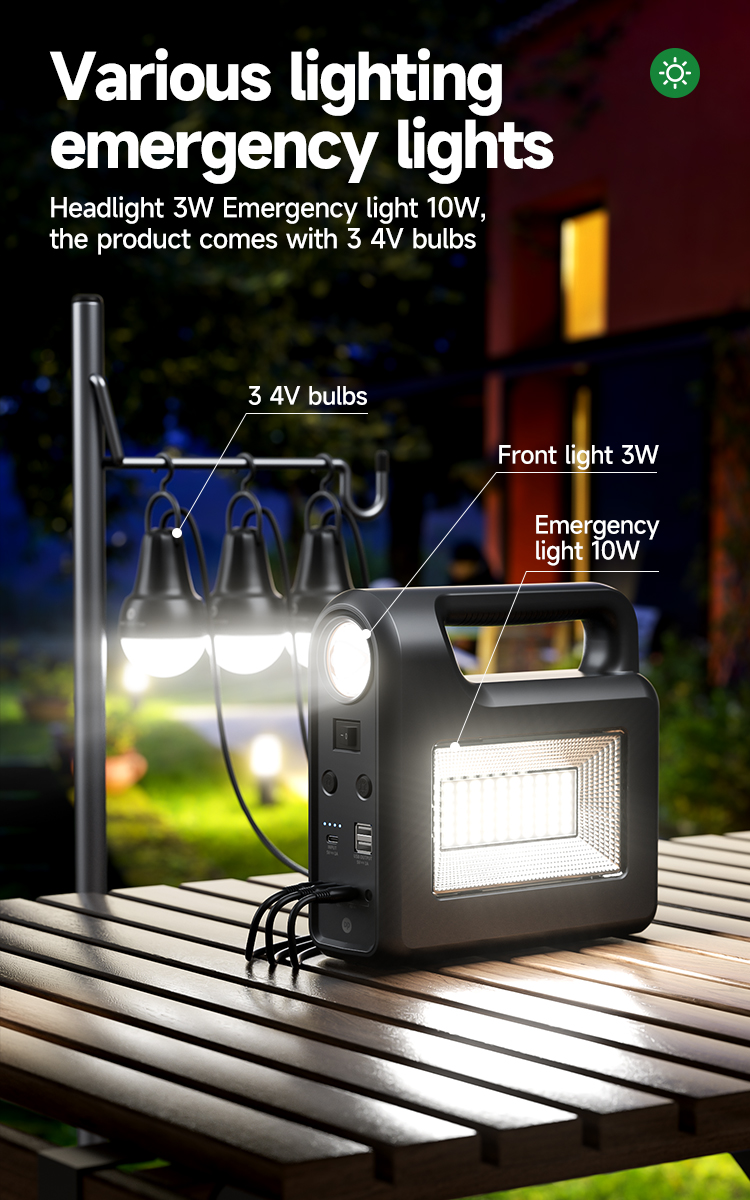 05-7719-DP Portable Power Station Solar Lighting Kits System 8000mAh 05-7719-DP Portable Power Station Solar Lighting Kits System 8000mAh