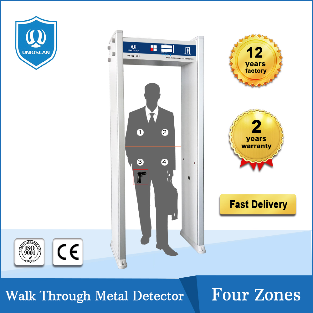 4 zone UB400 security metal detector arched metal detector gate from UNIQSCAN