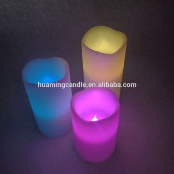 white switch LED candle /real wax candle