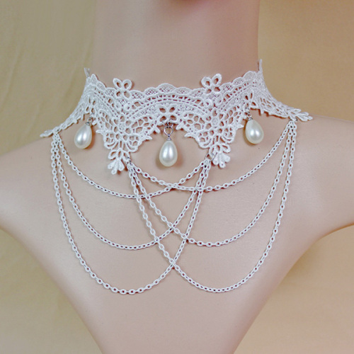 Lace Fancy Choker ketting ketting kwast bruiloft sieraden