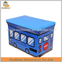 polyester material kids storage ottoman