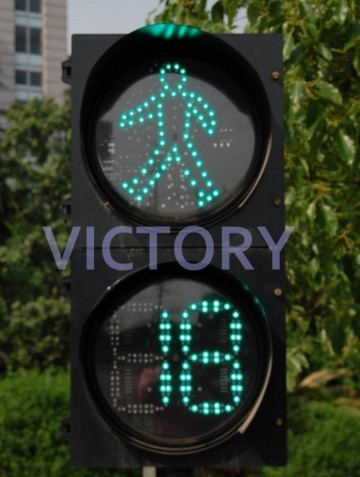 Bi-color Counter Pedestrian Crossing Light, Pedestrian Traffic Light