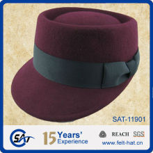 red Wool Felt Hats Beret Caps