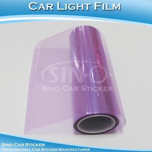 Promoción carro morado faros Wrap coche luz trasera película Tint