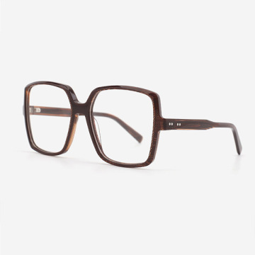 Square Oversize Acetate Female Optical Frames 24A3002