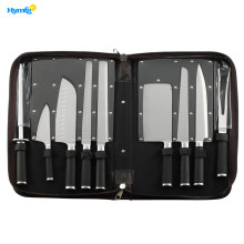 Professional 9piece Chefs Kitchen Knife Set in Case