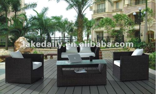 Luxury Rattan sofas outdoor garden furniture with aluminum frame RS-0054