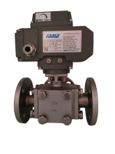 Electric three-piece flanged ball valve