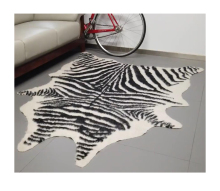 Zebra skin carpet Animal fur rug Faux fur rug Faux fur mat