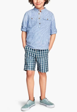 Boys' short sleeve stripe pullover shirt